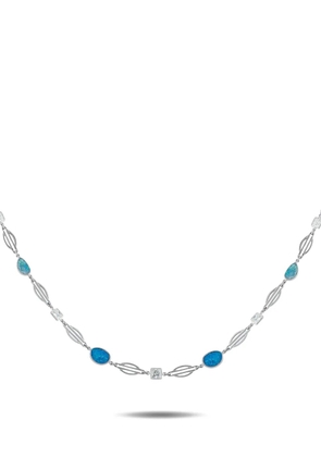 LB Exclusive diamond and opal necklace - Silver