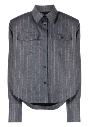 The Mannei pinstripe button-up shirt - Grey