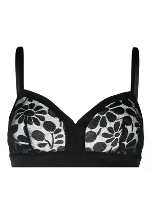 ERES Feminin wireless floral lace bra - Black