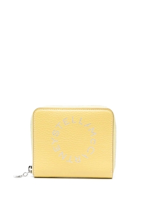 Stella McCartney perforated-logo zip-up wallet - Yellow