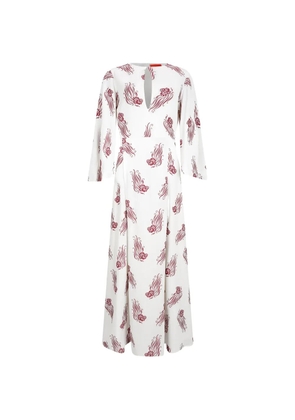 La DoubleJ floral dress - White