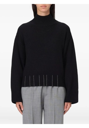 Fabiana Filippi high-neck striped sweater - Black