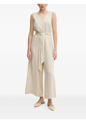 Benetton tied-waist sleeveless jumpsuit - Neutrals