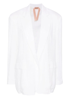 Nº21 creased open-front blazer - White
