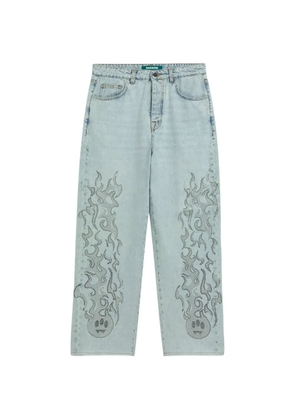 BARROW rhinestone-embellishment jeans - Blue
