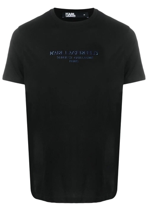 Karl Lagerfeld embossed-logo T-shirt - Black