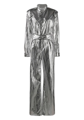 Off-White Racing metallic effect jumpsuit - Silver
