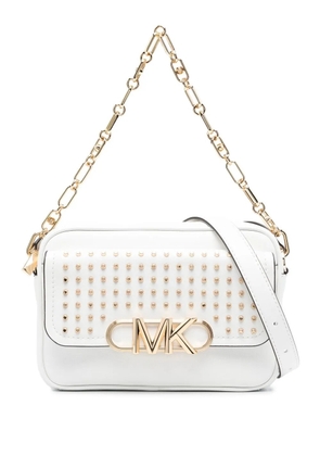 Michael Michael Kors logo-plaque leather crossbody bag - White