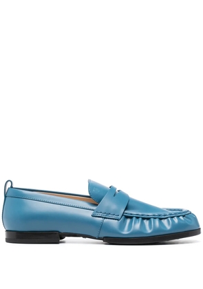 Tod's flat leather loafers - Blue