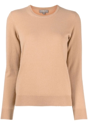 N.Peal ribbed-knit long-sleeved sweater - Brown