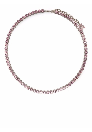 Amina Muaddi crystal tennis necklace - Silver