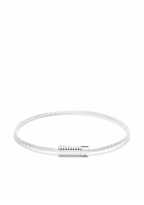 Le Gramme 9g pyramid cable bracelet - Silver