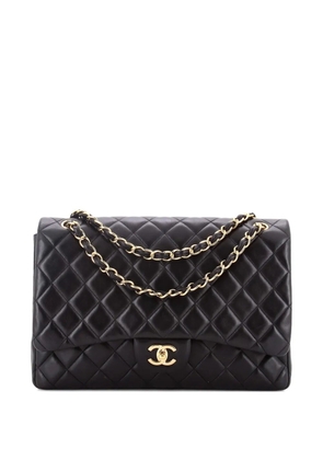 CHANEL Pre-Owned Classic Single Flap Bag Quilted Lambskin Maxi shoulder bag - Black