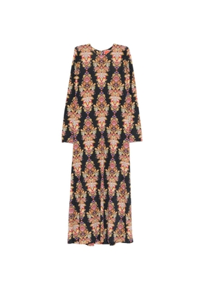La DoubleJ long-sleeve floral dress - Black