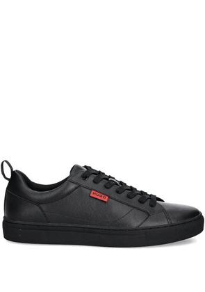 HUGO logo-patch lace-up sneakers - Black