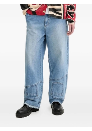 Desigual panelled frayed jeans - Blue