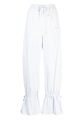 LEMAIRE drawstring-fastening parachute trousers - Blue