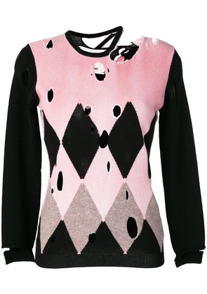 Ballantyne distressed diamond sweater - Multicolour