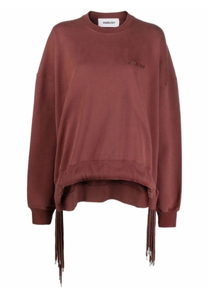AMBUSH drawstring crewneck sweatshirt - Brown