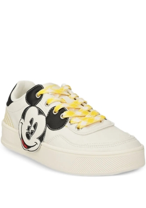 Desigual mickey-mouse embroidered sneakers - Neutrals