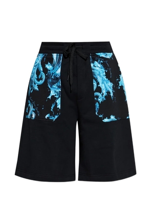 Versace Jeans Couture print drawstring shorts - Black