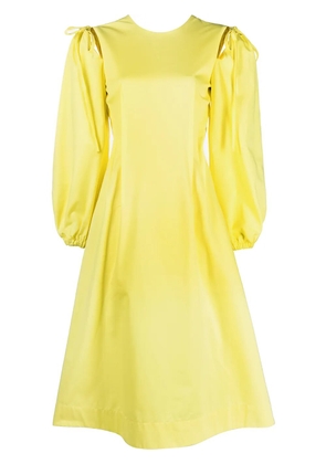 MSGM long-sleeve A-line dress - Yellow