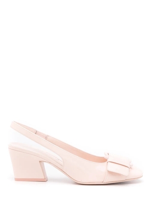 Ferragamo bow-detail leather pumps - Neutrals
