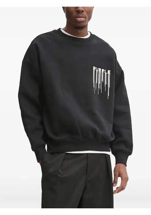 Purple Brand drip-effect logo sweatshirt - Black