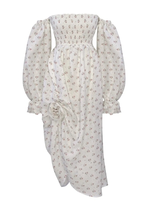 Sleeper off-shoulder midi dress - White