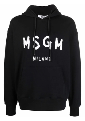MSGM logo print hoodie - Black