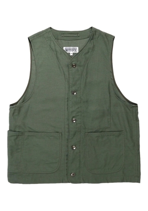 Engineered Garments button-fastening pocket vest - Green