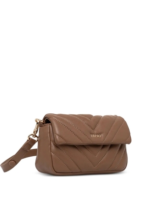 LIU JO chevron quilted cross body bag - Brown
