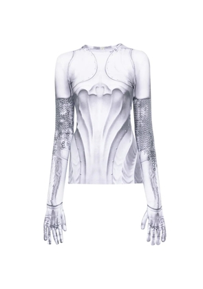 VICTOR CLAVELLY glove-detail T-shirt - White