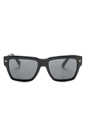 Dolce & Gabbana Eyewear logo-lettering square-frame sunglasses - Black