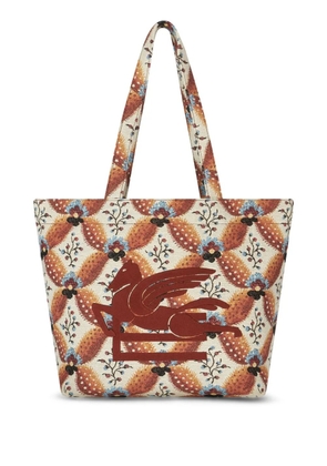 ETRO medium Floralia-print jacquard tote bag - Brown