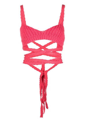 Alanui Palm Springs knitted top - Pink