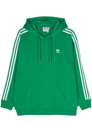 adidas logo-embroidered drop shoulder hoodie - Green