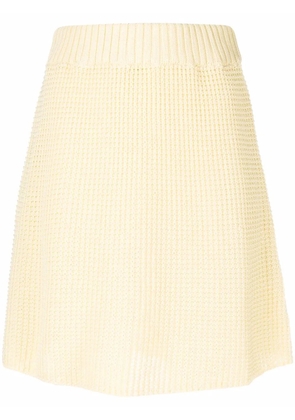 Rodebjer elasticated-waist organic-cotton knitted skirt - Yellow