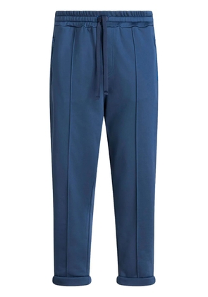 ETRO logo-embroidered jersey trousers - Blue