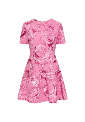 Versace Jeans Couture baroque-print mini dress - Pink