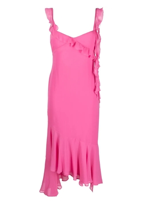 THE ANDAMANE ruffle-detail midi dress - Pink