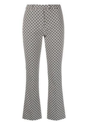 'S Max Mara geometric-jacquard tailored trousers - Black