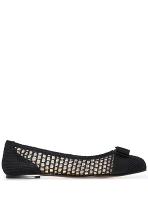 Ferragamo Varina bow-embellished balleria shoes - Black