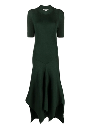 Stella McCartney asymmetric ribbed-knit dress - Green