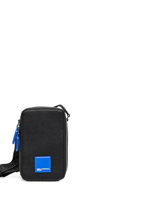 Karl Lagerfeld Jeans zip-fastening logo-plaque crossbody bag - Black