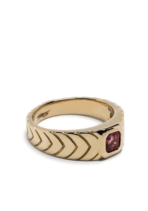 Jacquie Aiche 14kt yellow gold tourmaline pinky ring