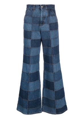 Chloé patchwork wide-leg jeans - Blue