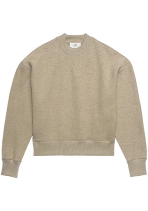 AMI Paris crew-neck fleece sweatshirt - Neutrals