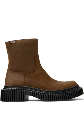 Camper zip-fastening boots - Brown