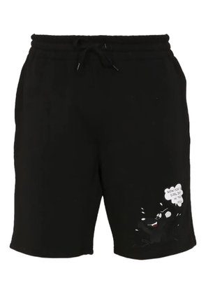 Moschino graphic-print track shorts - Black